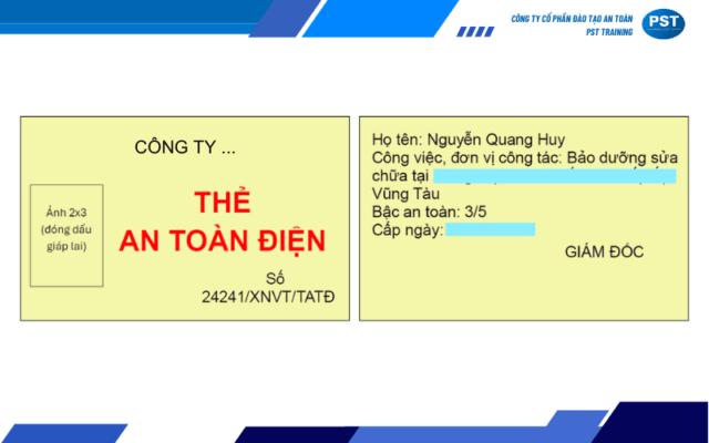 ELECTRICAL SAFETY CARD